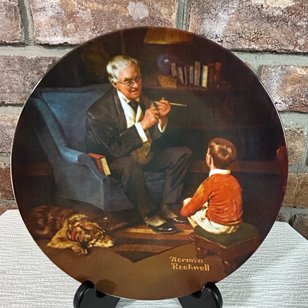 NORMAN ROCKWELL Vintage 1982 “The Tycoon” Collector’s Plate